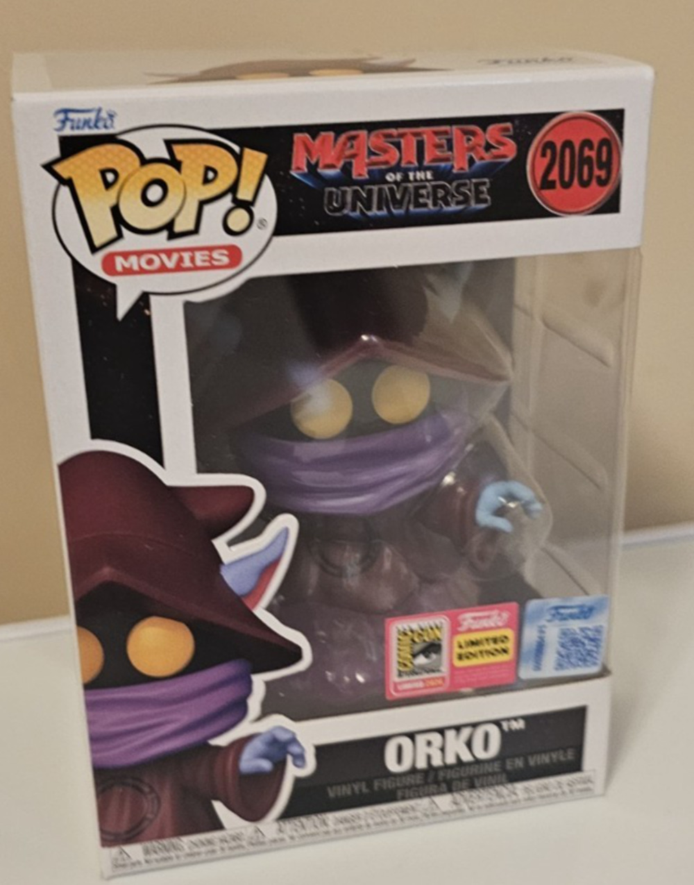 Funko POP! SDCC 2026 Excl Masters Universe MOTU Orko OFFICIAL STICKER In hand